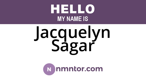 Jacquelyn Sagar