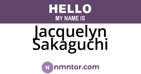 Jacquelyn Sakaguchi