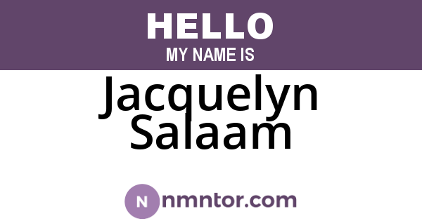 Jacquelyn Salaam