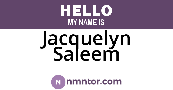 Jacquelyn Saleem