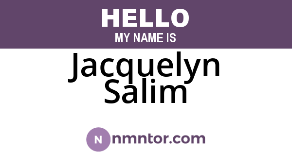 Jacquelyn Salim