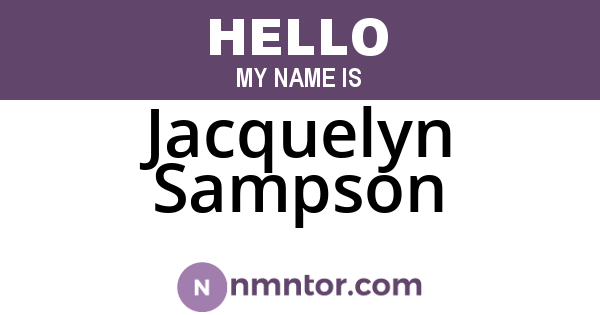 Jacquelyn Sampson