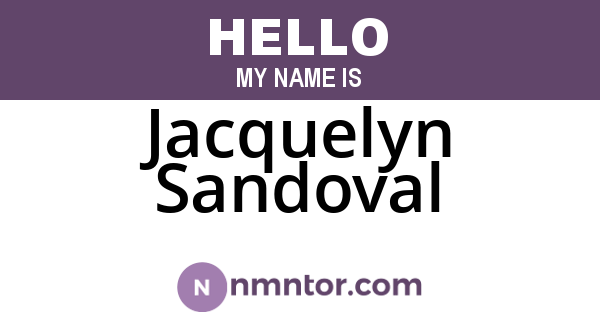 Jacquelyn Sandoval