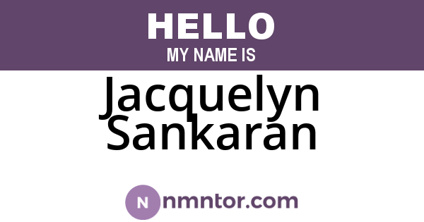Jacquelyn Sankaran