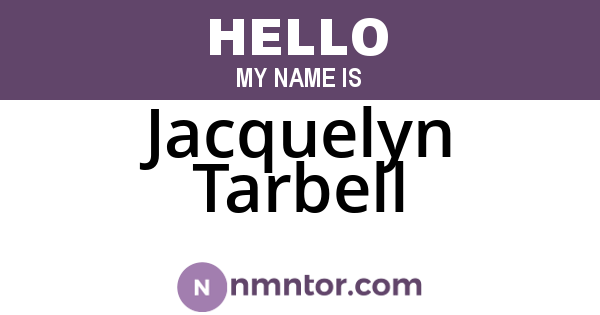 Jacquelyn Tarbell