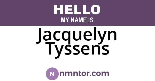 Jacquelyn Tyssens