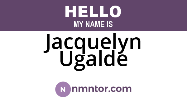 Jacquelyn Ugalde