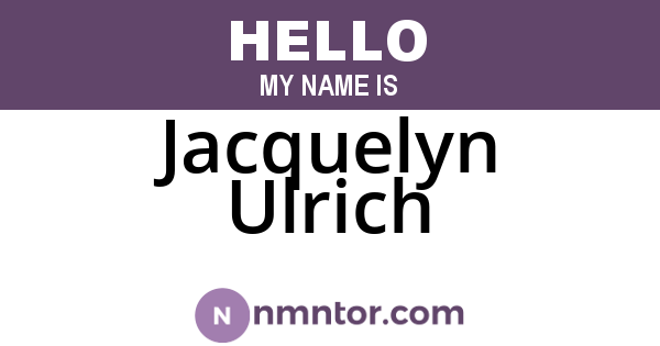 Jacquelyn Ulrich
