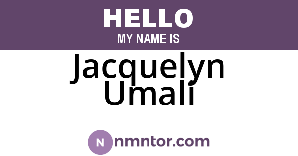 Jacquelyn Umali