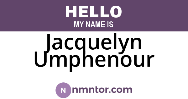 Jacquelyn Umphenour