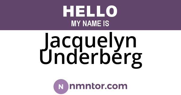 Jacquelyn Underberg