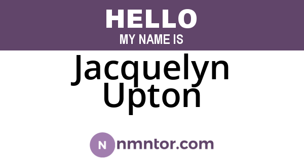 Jacquelyn Upton
