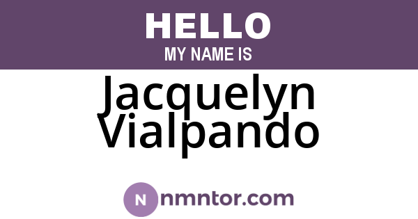Jacquelyn Vialpando