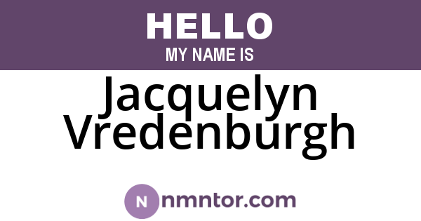 Jacquelyn Vredenburgh