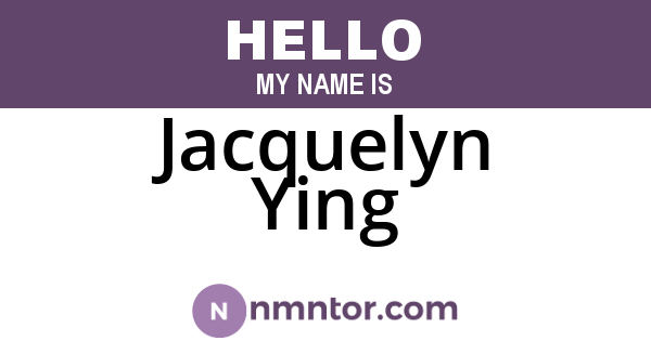 Jacquelyn Ying