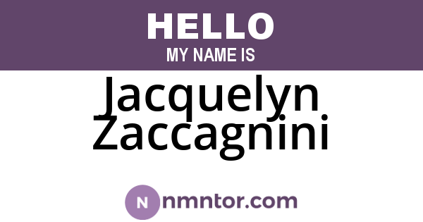 Jacquelyn Zaccagnini