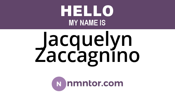 Jacquelyn Zaccagnino