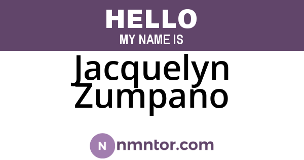 Jacquelyn Zumpano