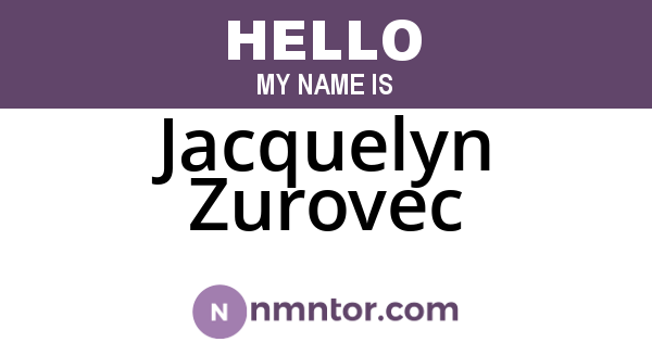 Jacquelyn Zurovec