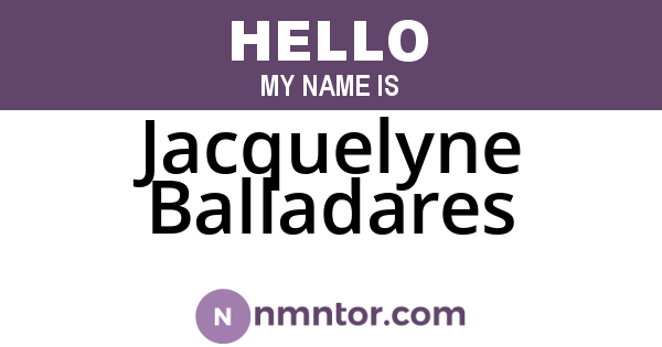 Jacquelyne Balladares