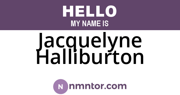 Jacquelyne Halliburton