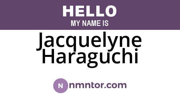Jacquelyne Haraguchi