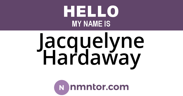 Jacquelyne Hardaway