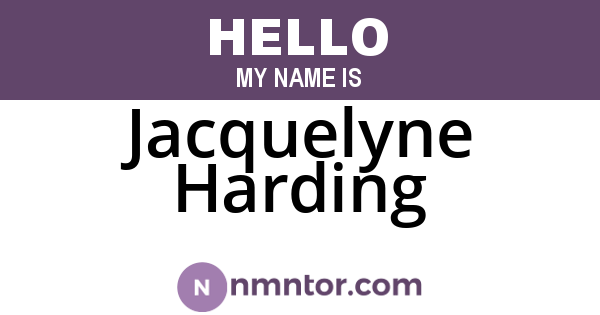 Jacquelyne Harding