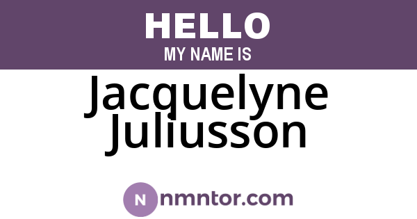 Jacquelyne Juliusson
