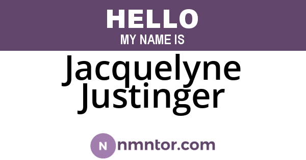 Jacquelyne Justinger
