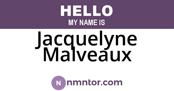 Jacquelyne Malveaux