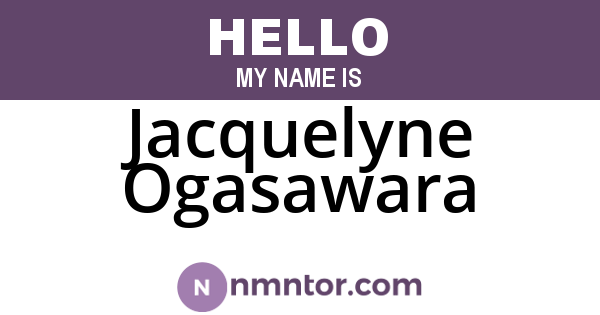 Jacquelyne Ogasawara