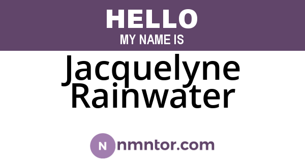 Jacquelyne Rainwater