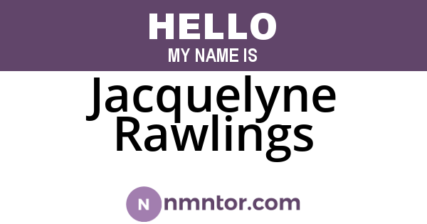 Jacquelyne Rawlings