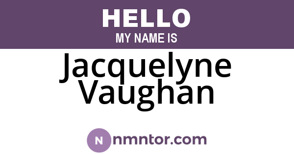 Jacquelyne Vaughan