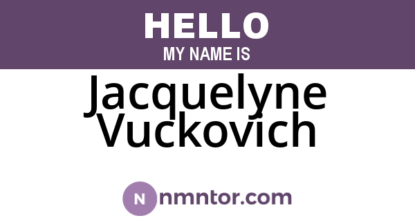 Jacquelyne Vuckovich