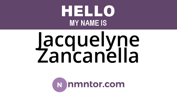 Jacquelyne Zancanella