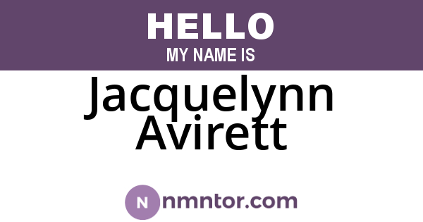 Jacquelynn Avirett