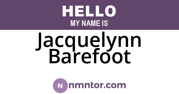 Jacquelynn Barefoot