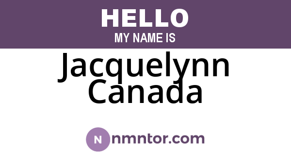 Jacquelynn Canada