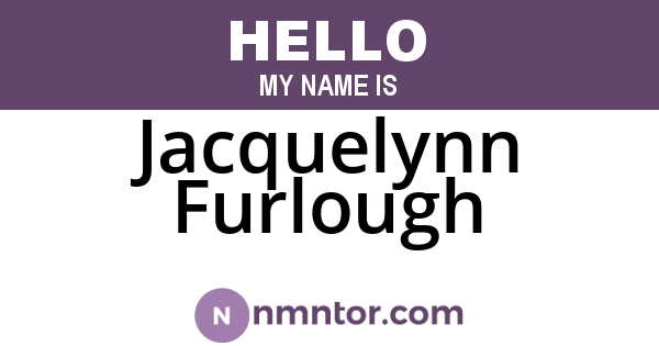 Jacquelynn Furlough