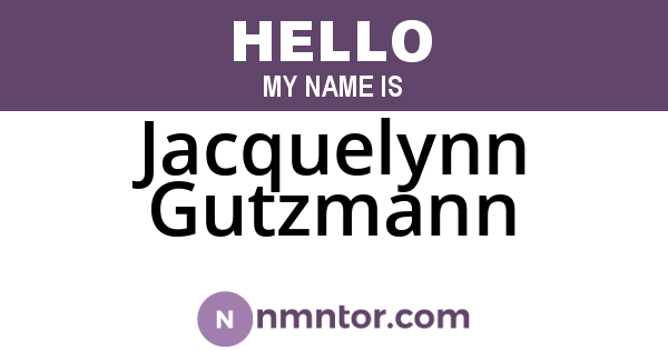 Jacquelynn Gutzmann