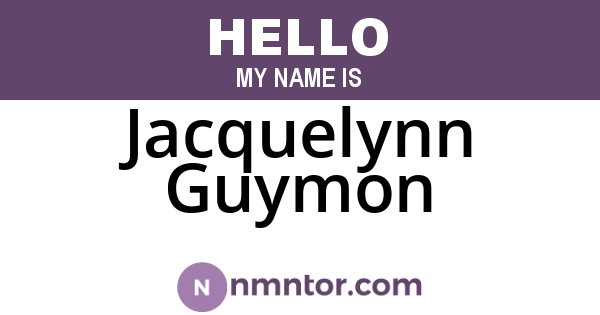 Jacquelynn Guymon