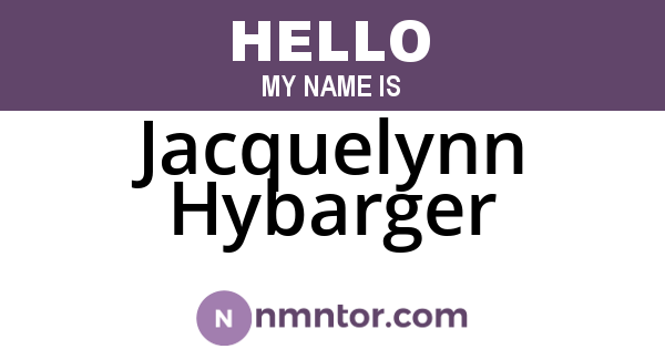 Jacquelynn Hybarger