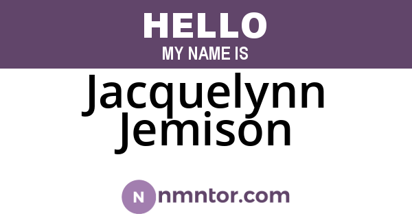 Jacquelynn Jemison