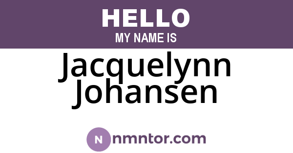 Jacquelynn Johansen