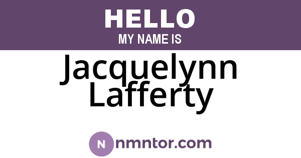 Jacquelynn Lafferty