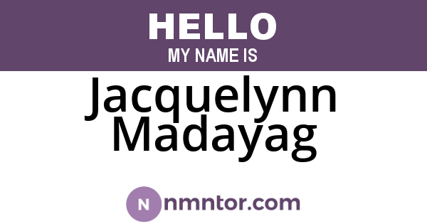 Jacquelynn Madayag
