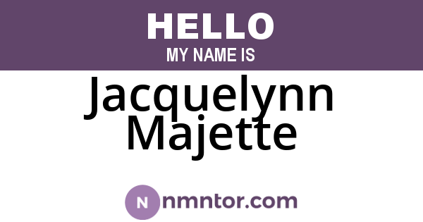 Jacquelynn Majette