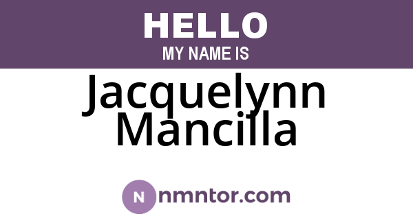 Jacquelynn Mancilla